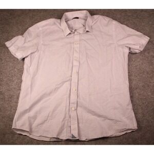 UNTUCKit Mens XXL Slim Fit Short Sleeve Cotton Linen Button Down Shirt Floral